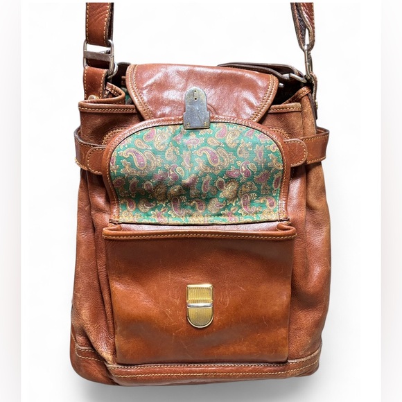 Vintage M. Rossetti Genuine Brown Leather Shoulder Bag - Picture 3 of 16